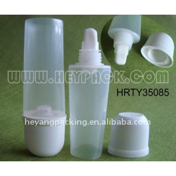 newest transparent oval plastic tube with brush